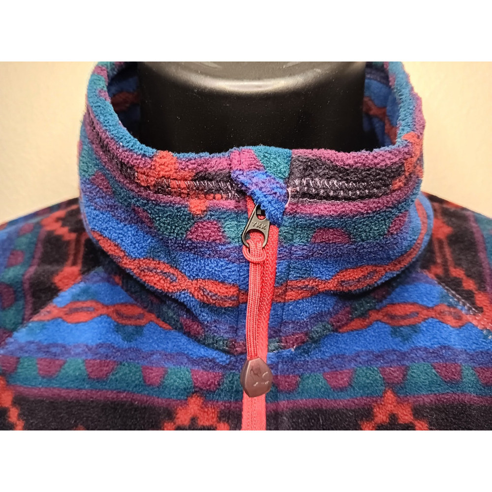 Eddie Bauer Women's Large 1/2 Zip Pullover Fleece Sweatshirt Aztec Tribal - Picture 3 of 12